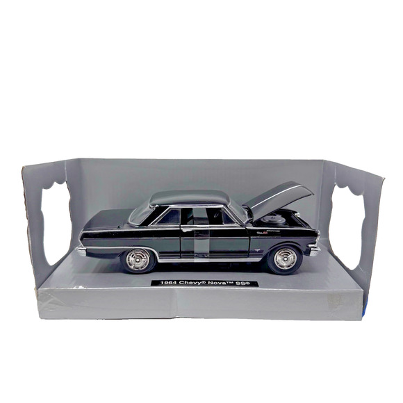 New Ray - 1964 Chevy Nova SS Die-cast 1:25 Scale Model Car Black Unused, No Box - Picture 1 of 16